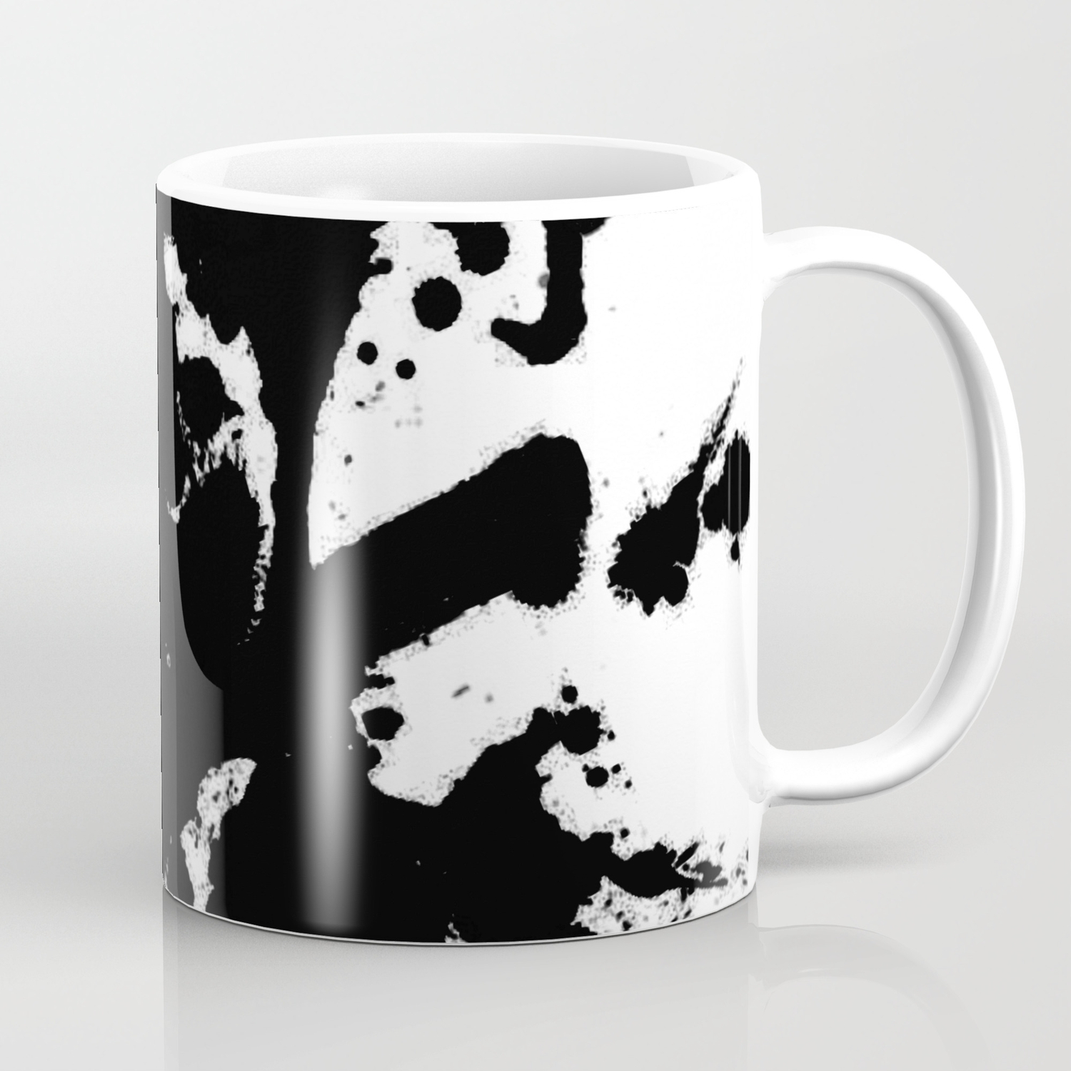 Black And White Splat Abstract Black Paint Splatter Painting