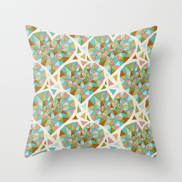 Terrazzo Hearts Throw Pillow