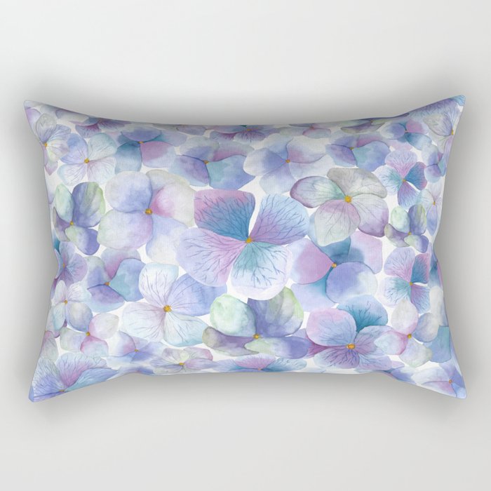 Romantic small blue flowers Rectangular Pillow