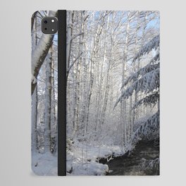 Scottish Highlands Winter Snow River iPad Folio Case