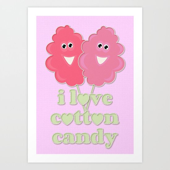 cute cotton candy Art Print