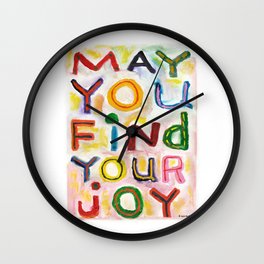 May You Find Your Joy Wall Clock