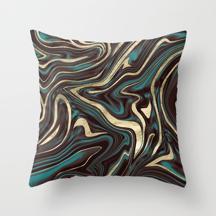Turquoise and hotsell brown throw pillows