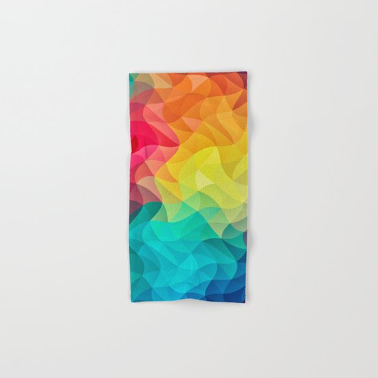 Abstract Color Wave Flash Hand & Bath Towel