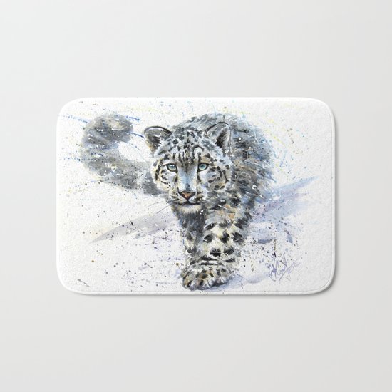 snow leopard Bath Mat