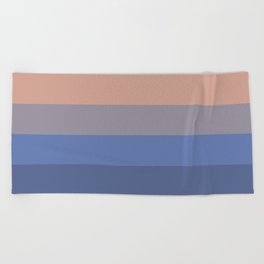 Desert Sunset Gradient Stripes Beach Towel