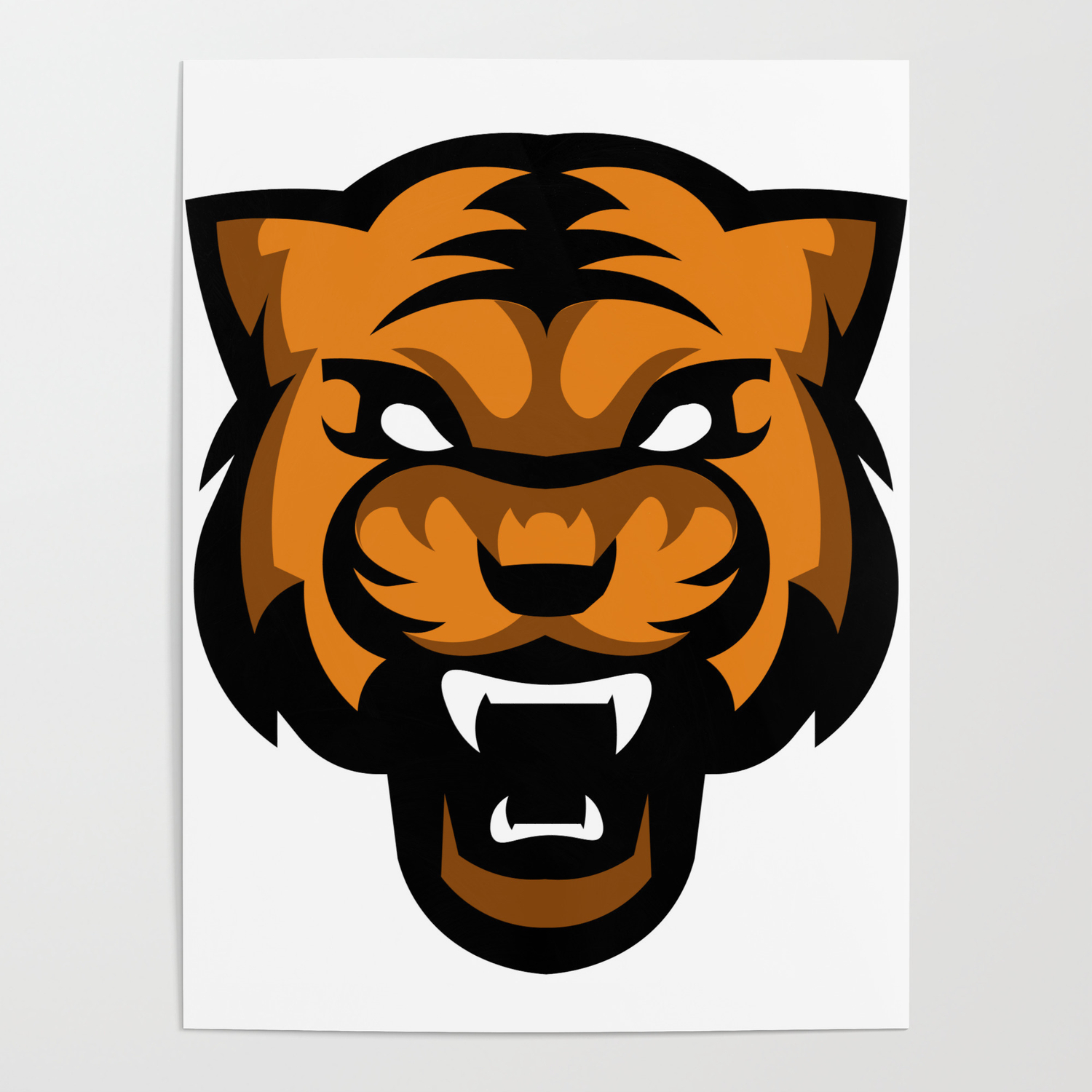 Minimal Angry Tiger Mascot Cartoon Poster By Amilo Society6 Which one do you find most scary or startling?the lion was being tranquilized for. minimal angry tiger mascot cartoon poster by amilo