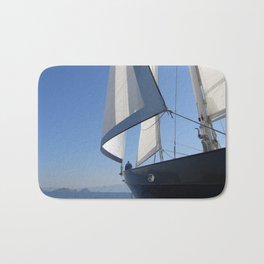 big sailboat sailing Bath Mat