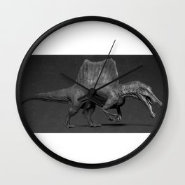 Black Spinosaurus Wall Clock