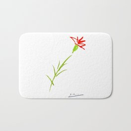 Picasso Flower Artwork for Wall Art, Prints, Posters, Tshirts, Men, Women, Youth Bath Mat | Dali, Pikaso, Picasso, Style, Cubist, Minimal, Drawing, Minimalist, Colorful, Line 