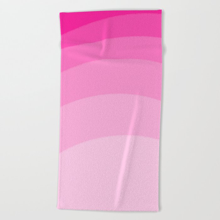 Beautiful Pink Ombre Sunrise Retro Abstract Modern Mid-Century Minimalist Scandi Sunset Design  Beach Towel