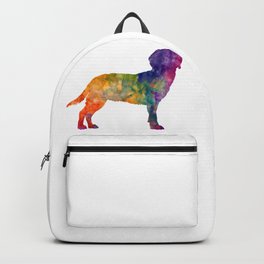 Tyrolean Hound dog in watercolor Backpack | Watercolor, Pop Art, Dog, Pet, Tyroleanhound, Wallart, Vintage, Abstract, Colorfull, Art 