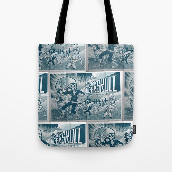 ELECTRIC TIGER SKULL! Tote Bag