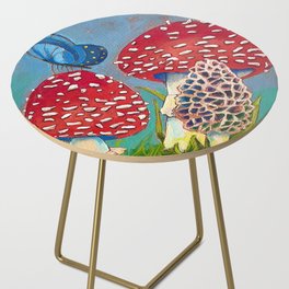 Mushrooms and the Butterfly Side Table