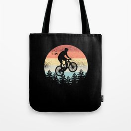 Mountain Biking Sunset Cyclist MTB Gift Tote Bag
