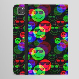 RGB Shaded Smile Glitch iPad Folio Case