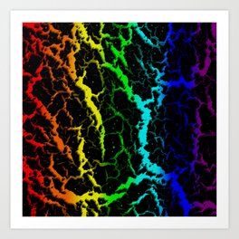 Cracked Space Lava - Light Spectrum Art Print