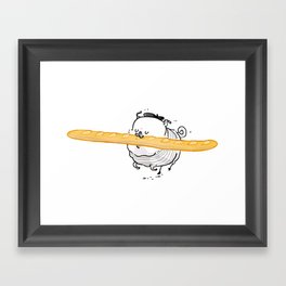 Le Parisien - French baguette pug Framed Art Print