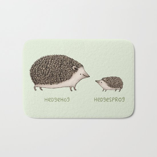Hedgehog Hedgesprog Bath Mat