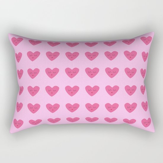 valentines heart pink Rectangular Pillow