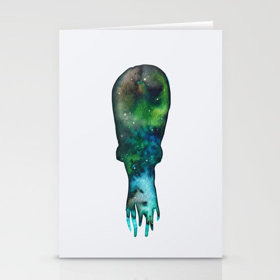 galaxy cuttlefish Stationery Cards