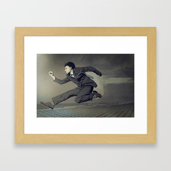 Running Man Framed Art Print