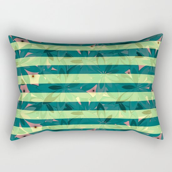 Vegetation-stripes Rectangular Pillow