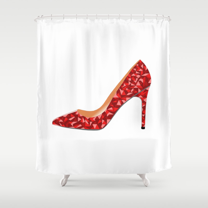 Red High Heel Shoe Shower Curtain By Davidasmithart Society6