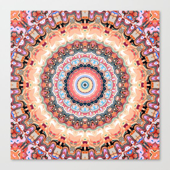 Textured Circles Abstract Canvas Print