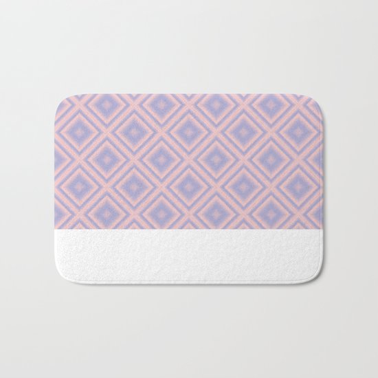 Starry Tiles in Rose Quartz and Serenity Bath Mat