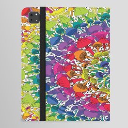Rainbow mushroom mandala iPad Folio Case