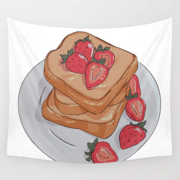 Caribbean Style- Powered Toast and Strawberry Wall Tapestry