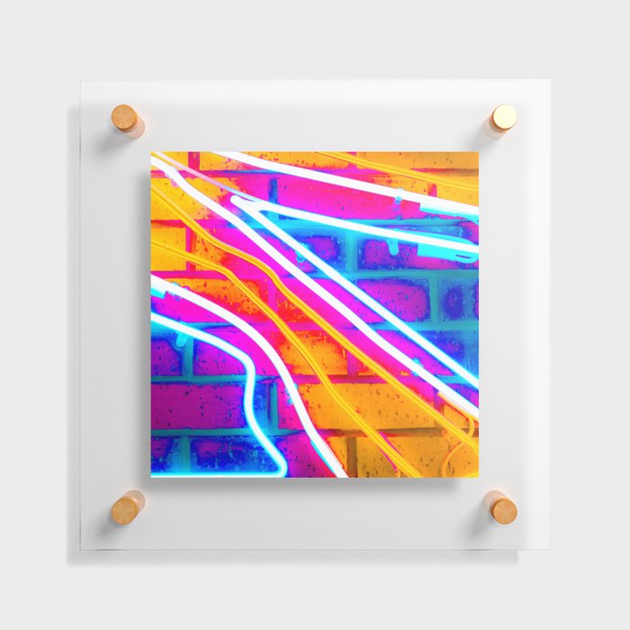 Pop Art Neon Wall Floating Acrylic Print