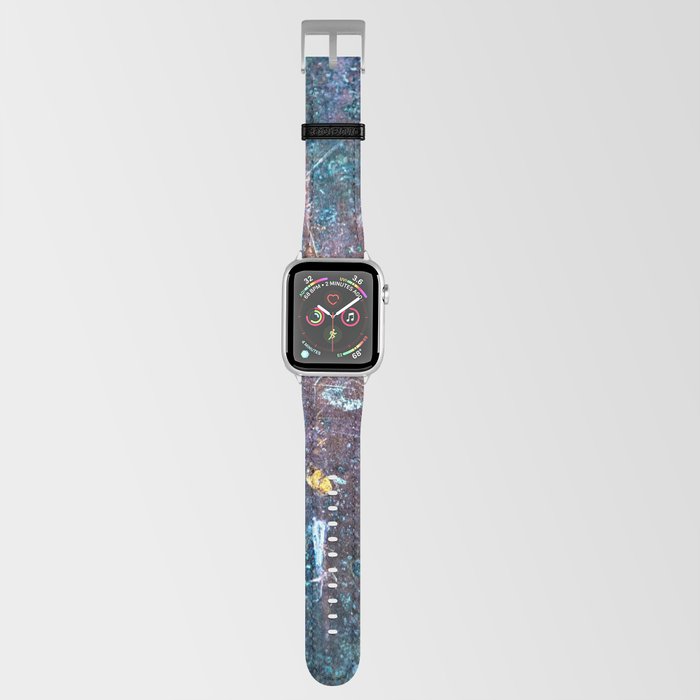 Abstract Cobalt Blue Rusty Metal Weathered Texture Apple Watch Band
