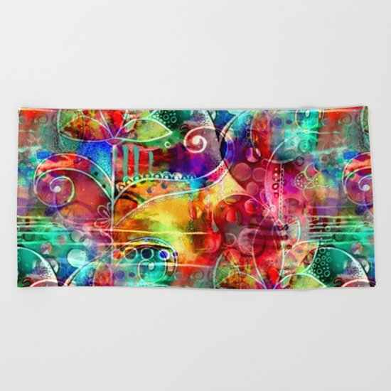 Flowers In My Soul Beach Towel