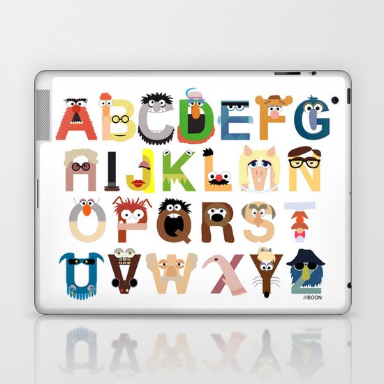 Muppet Alphabet Laptop & iPad Skin