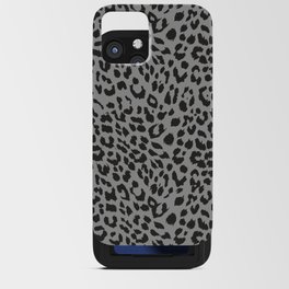 Black & Gray Leopard Print iPhone Card Case | Fashion, Room, Graphicdesign, Home, Digital, Leopard, Leopardskin, Black And White, Pattern, Modern 