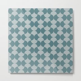 Deco 2 pattern blue Metal Print