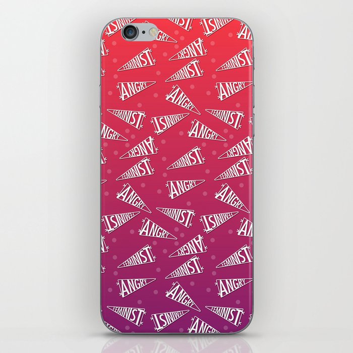 A Pennant for Angry Feminism iPhone Skin