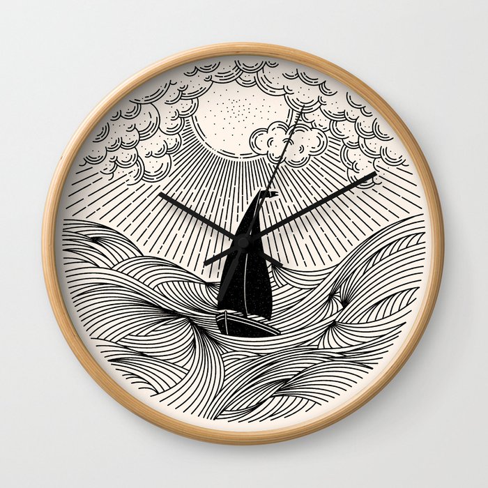 IN THE WAVES OF CHANGE WE FIND OUR TRUE DIRECTION Wall Clock