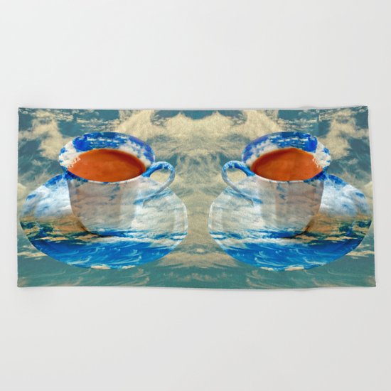 CUP OF CLOUDS Beach Towel
