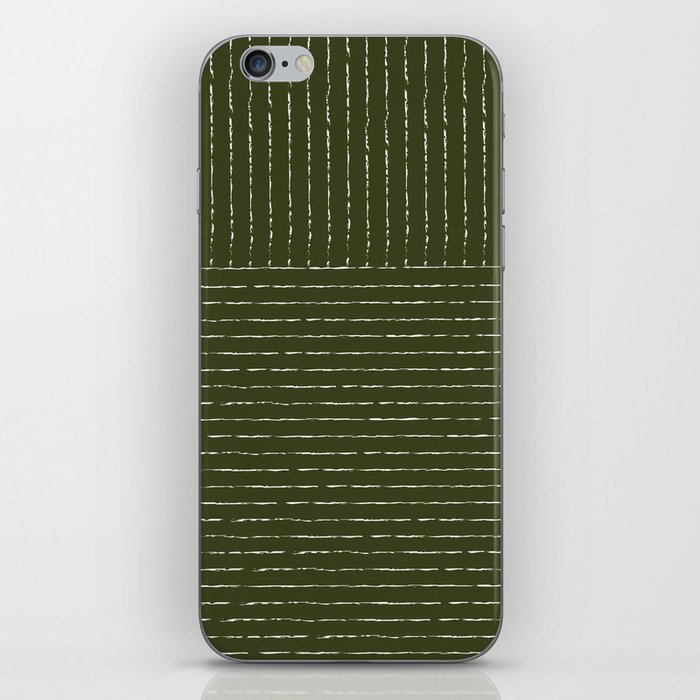 Lines (Olive Green) iPhone Skin