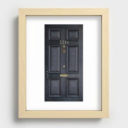 Sherlock Door, 221B Recessed Framed Print