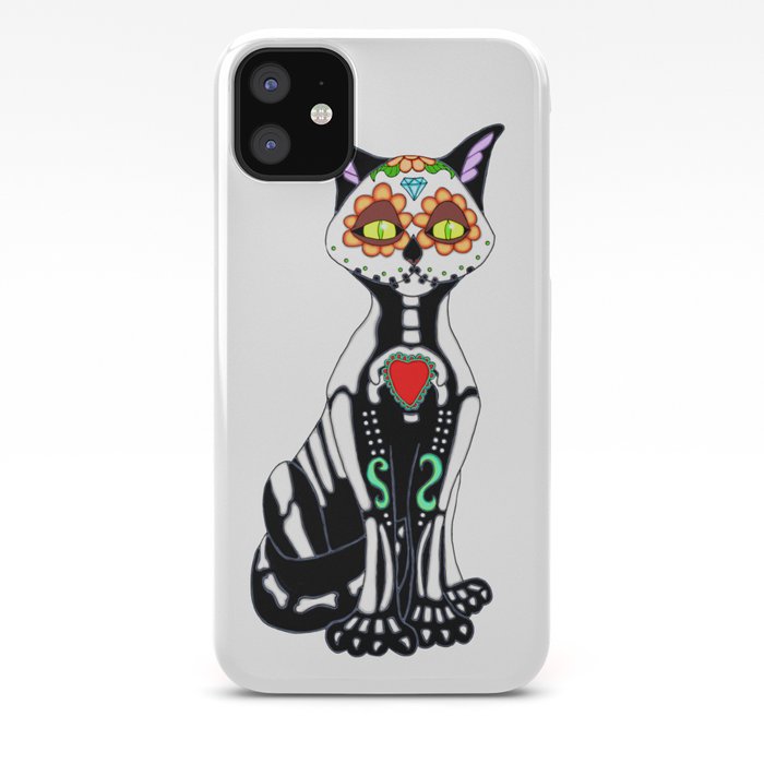 Sugar Skull Kitty Cat Iphone Case By Jnccreations Society6