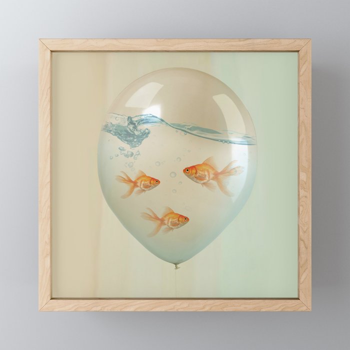 balloon fish 02 Framed Mini Art Print