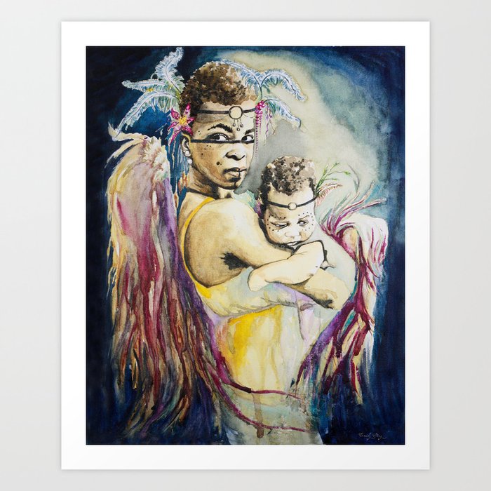 Mother Mary Tribal Edition Art Print By Emilymaycreate Society6