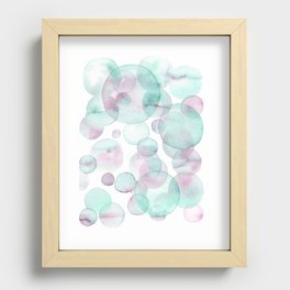 Bubbles light colors palette Recessed Framed Print