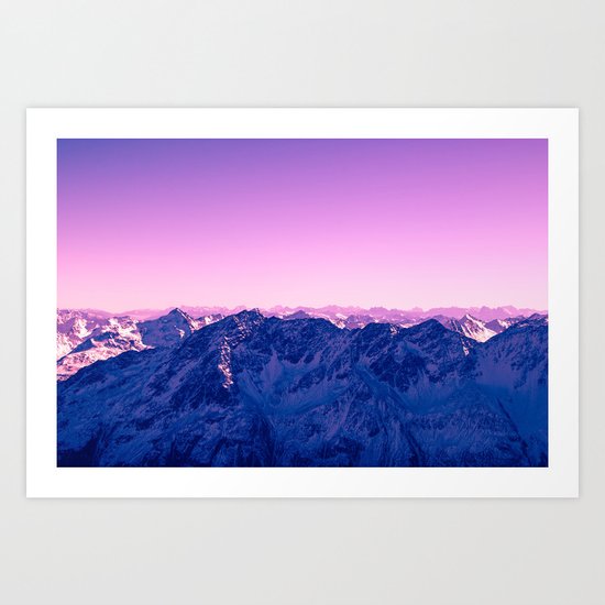 Pink Mountains #society6 #photography Art Print