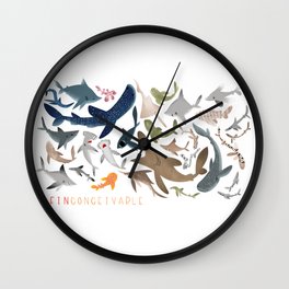 FINconceivable Still "Sharks" Wall Clock