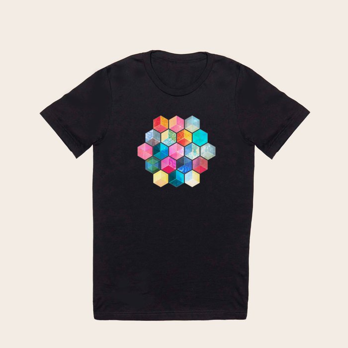 Society6 ケース Crystal Bohemian Honeycomb Cubes - colorful Crystal Bohemian Honeycomb Cubes - colorful hexagon pattern